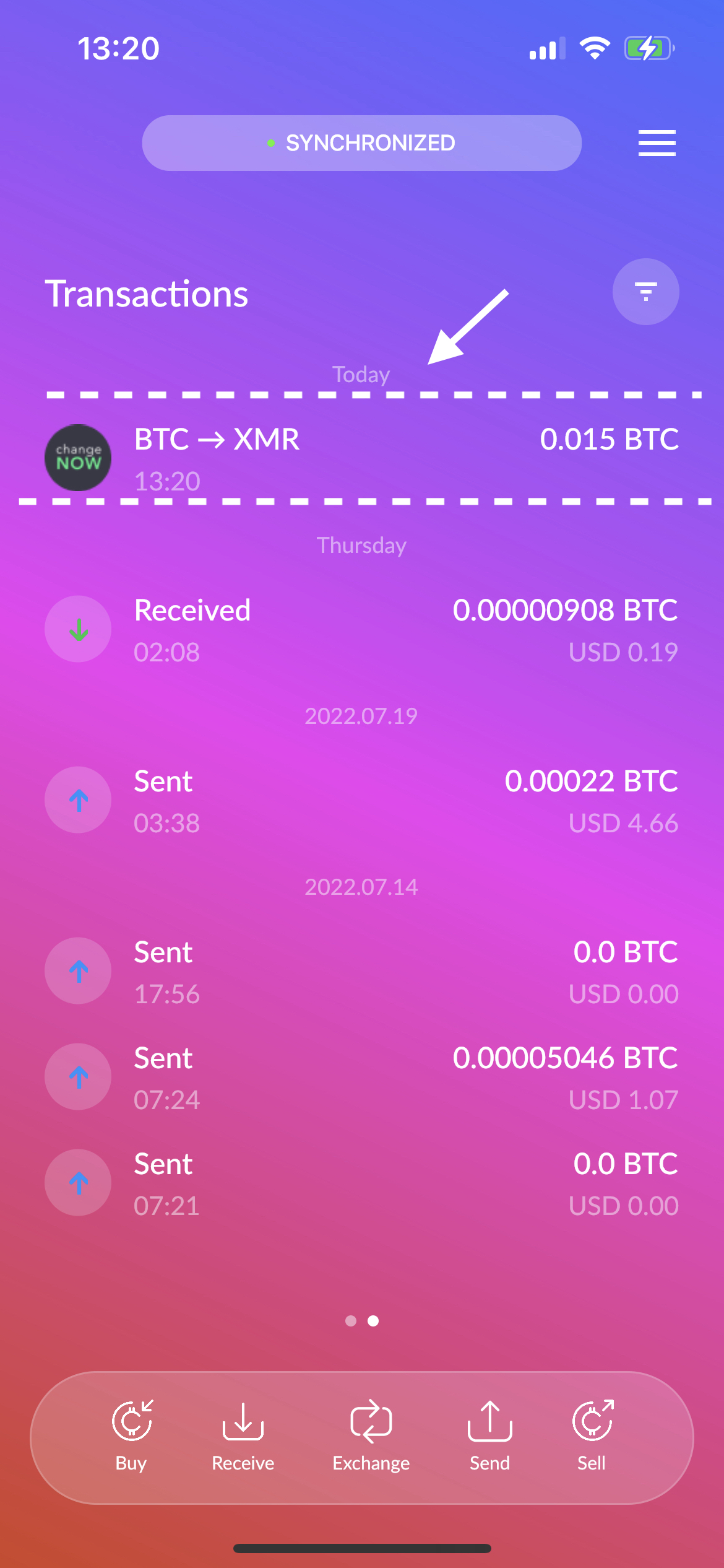 ChangeNOW trade